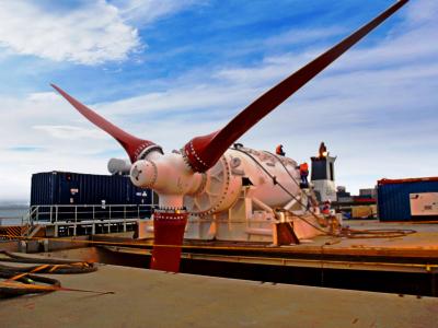 HS1000 tidal turbine at EMEC test site