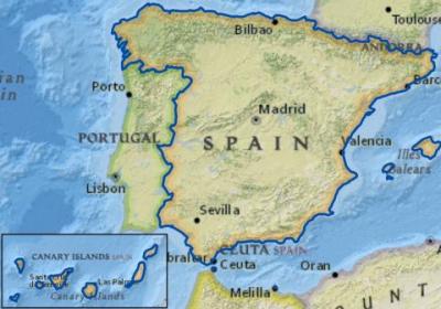 Spain Country Outline